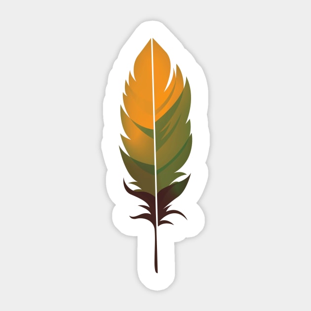 Colorful nature feather Sticker by uniboutique